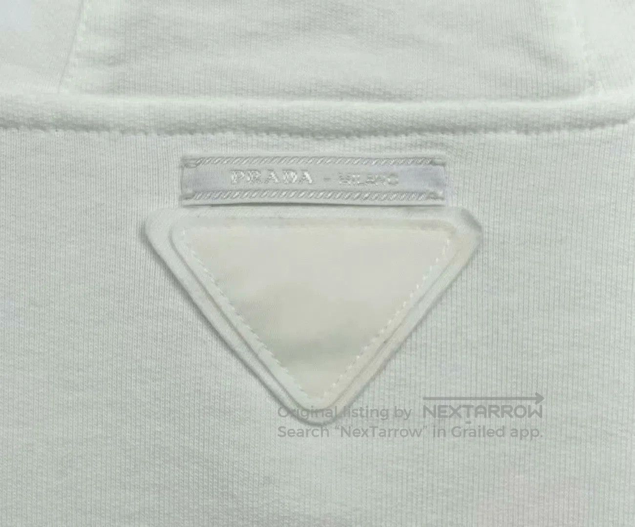 Prada prada white logo hoodie with triangle tag. Size US M / EU 48-50 / 2 - 5 Thumbnail