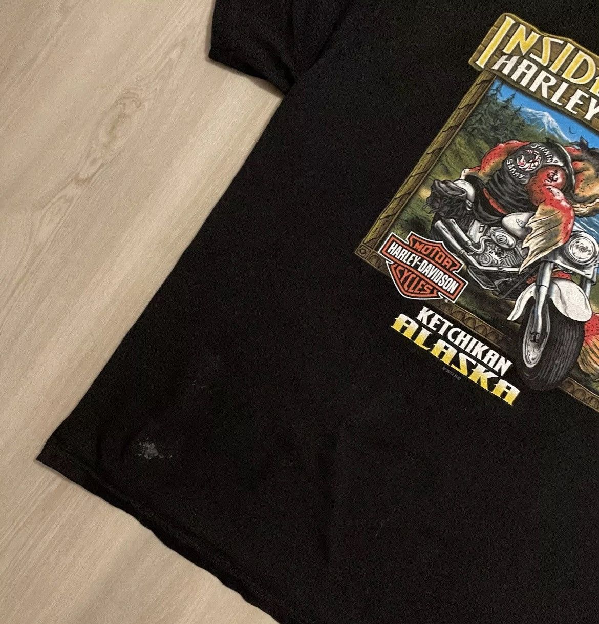 Harley Davidson 2012 Harley Davidson Alaska Smokin Sammy Shirt Mens XL Size US XL / EU 56 / 4 - 3 Thumbnail
