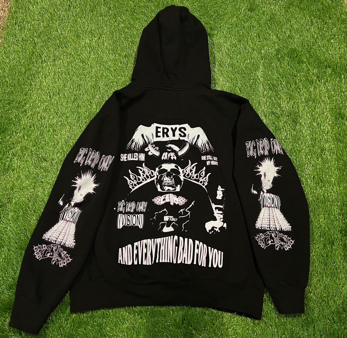 Msftsrep Msfts Rep Jaden Smith Y2K Grunge Skull ERYS Hoodie Black Size US L / EU 52-54 / 3 - 5 Thumbnail