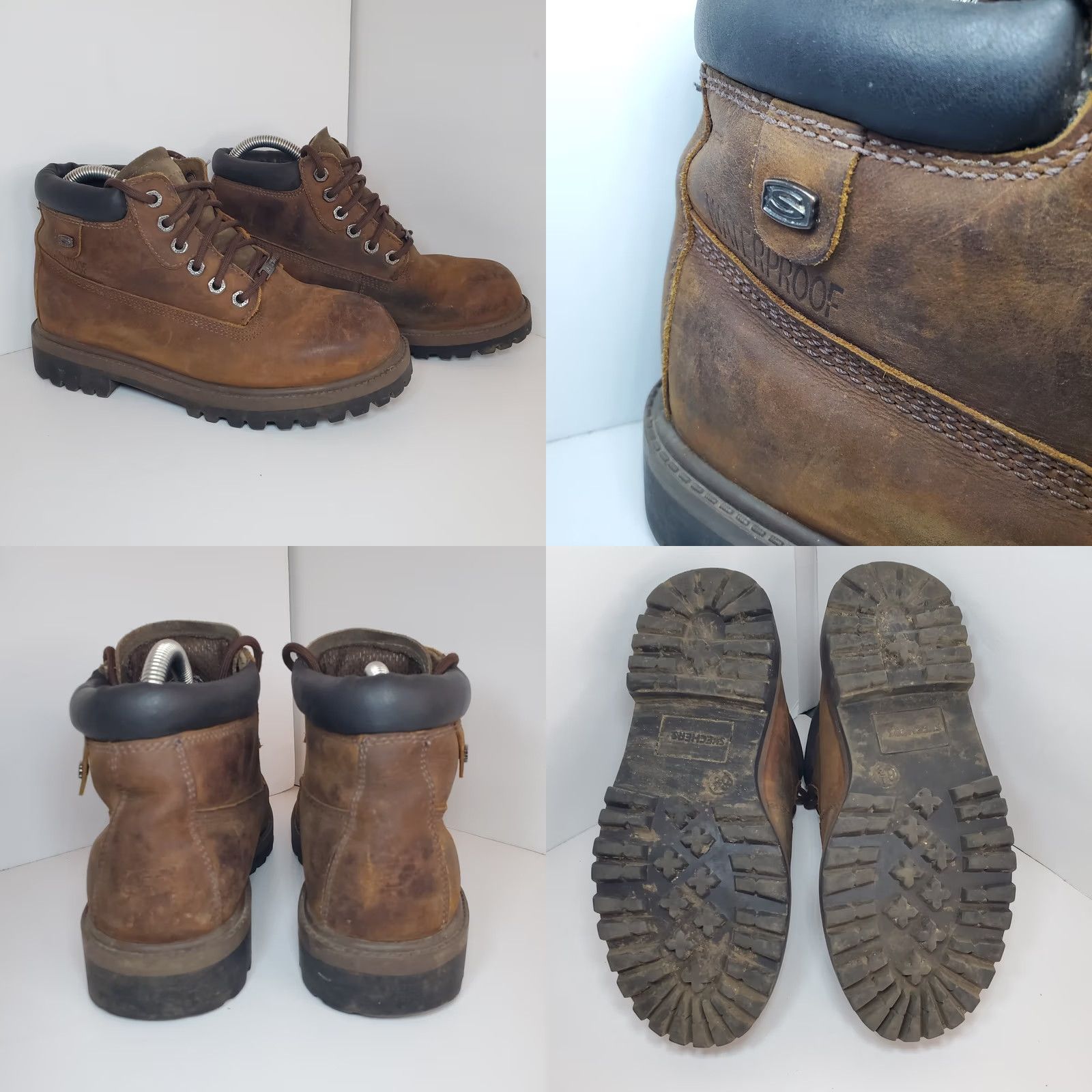 SKECHERS Skechers Sergeants Verdict Chukka Boot Brown Waterproof Leather Mens 6.5 Shoes Boots Size US 7 / EU 40 - 8 Thumbnail