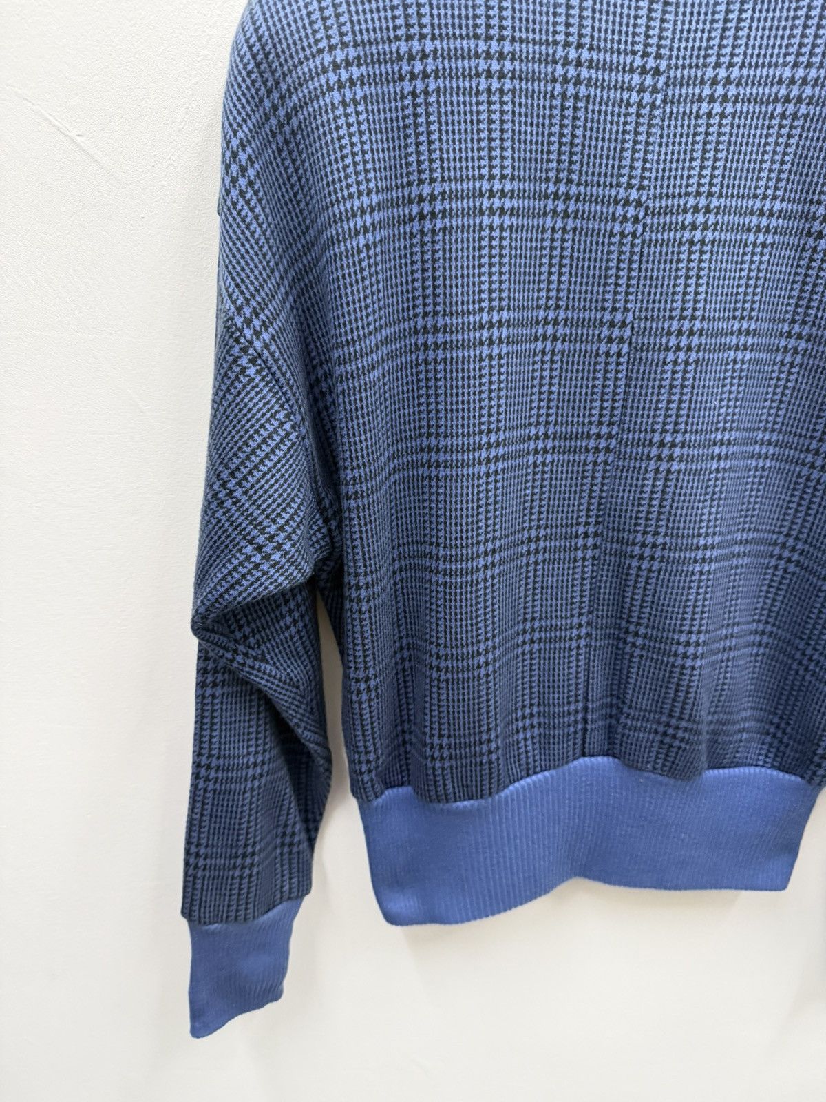 Norma Kamali Norma Kamali Blue Plaid Snap Button Sweater Size M / US 6-8 / IT 42-44 - 9 Thumbnail