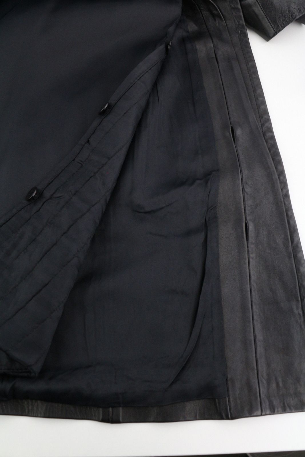 Marina Rinaldi M Vintage Black Leather Removable Lining Mid-Length 86460 Size M / US 6-8 / IT 42-44 - 9 Thumbnail
