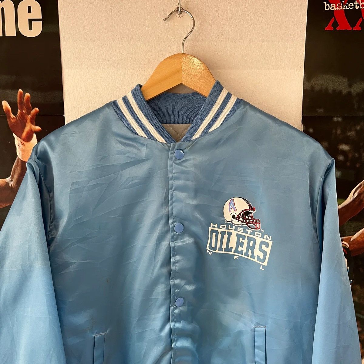 Chalk Line Vintage Houston Oilers Chalk Line Satin Bomber Jacket Size US M / EU 48-50 / 2 - 4 Thumbnail