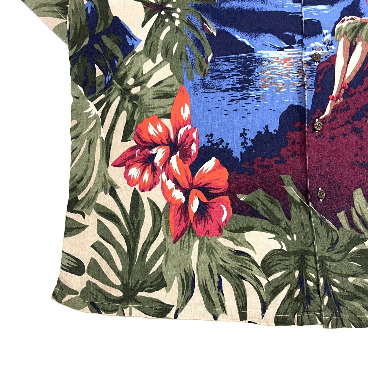 Nautica Vintage Nautica Linen Hawaiian Button Down Shirt Aloha Size US L / EU 52-54 / 3 - 3 Thumbnail