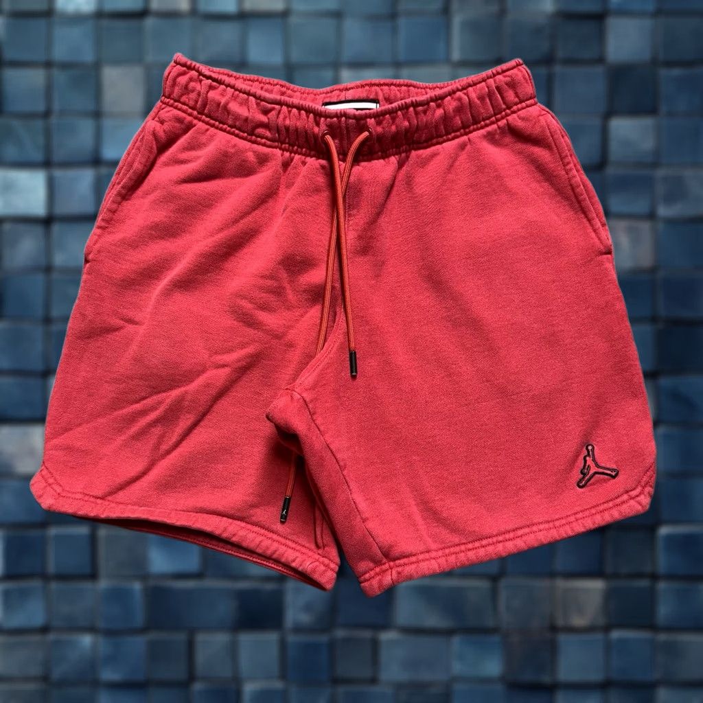 Jordan Brand Nike Air Jordan Shorts Mens S Red Fleece Jumpman Drawstring Essential Size US 29 - 1 Thumbnail