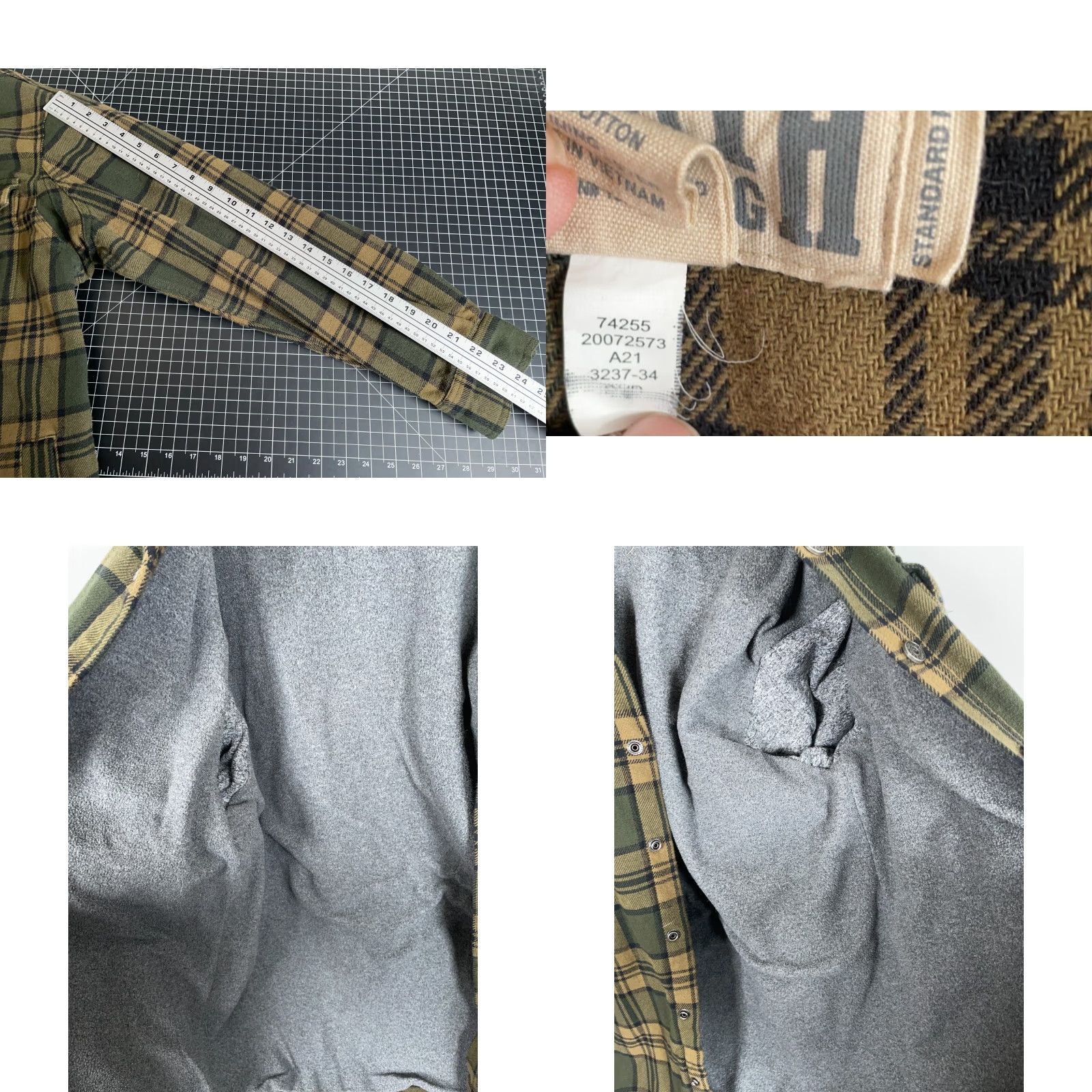 Vintage Duluth Flapjack Fleece-Lined Flannel Shirt Jacket Men Medium Green Plaid Snap Front Pockets Casual Workwear Size US M / EU 48-50 / 2 - 8 Thumbnail