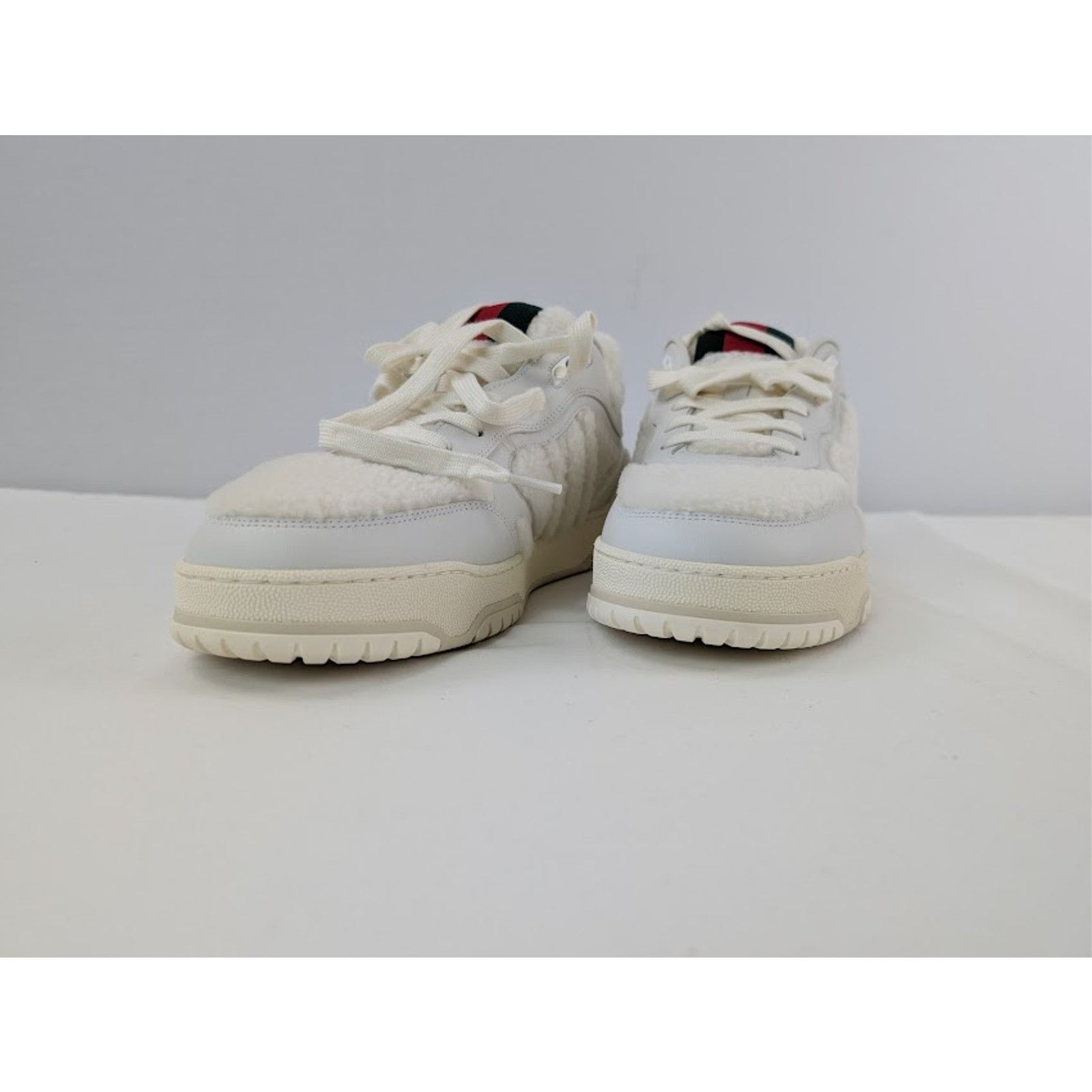 Gucci o1rshd1 Leather Re-Web Sneaker in White Merino Wool-Effect Size US 10 / EU 43 - 7 Thumbnail