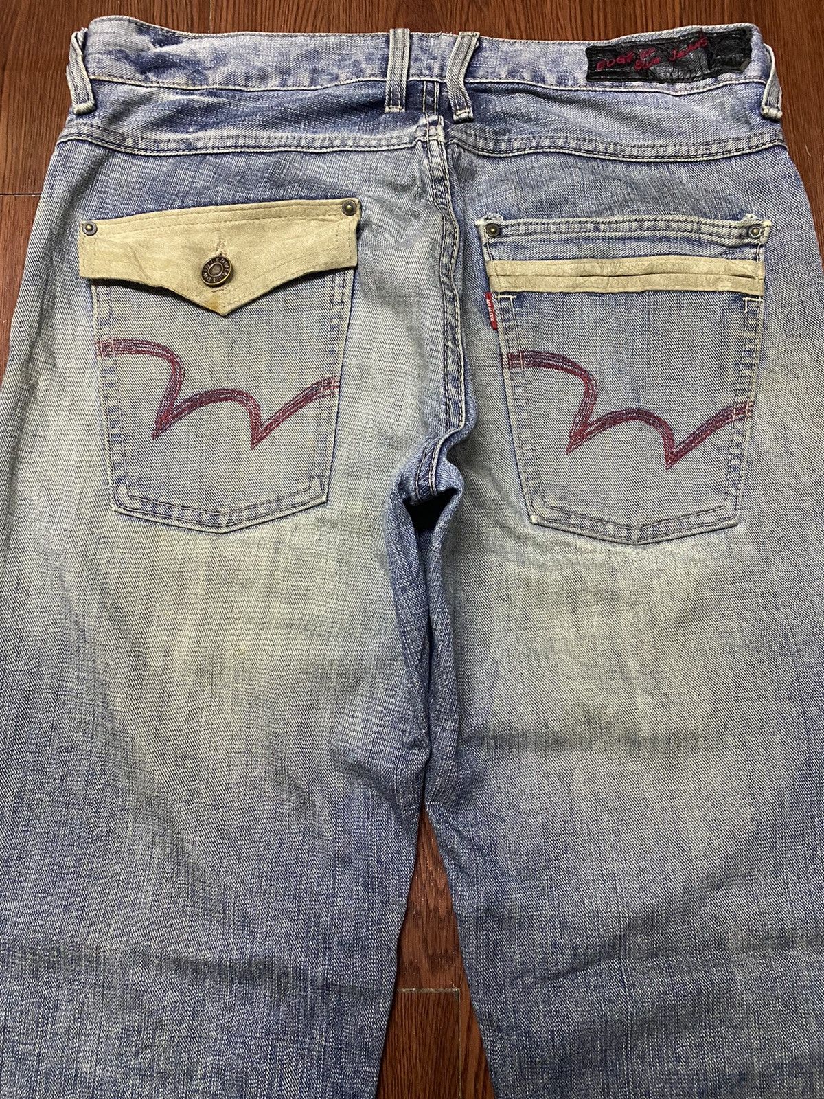 Japanese Brand Vintage Japanese Brands Blue Wash Distressed Loose Jeans Size US 33 - 4 Thumbnail