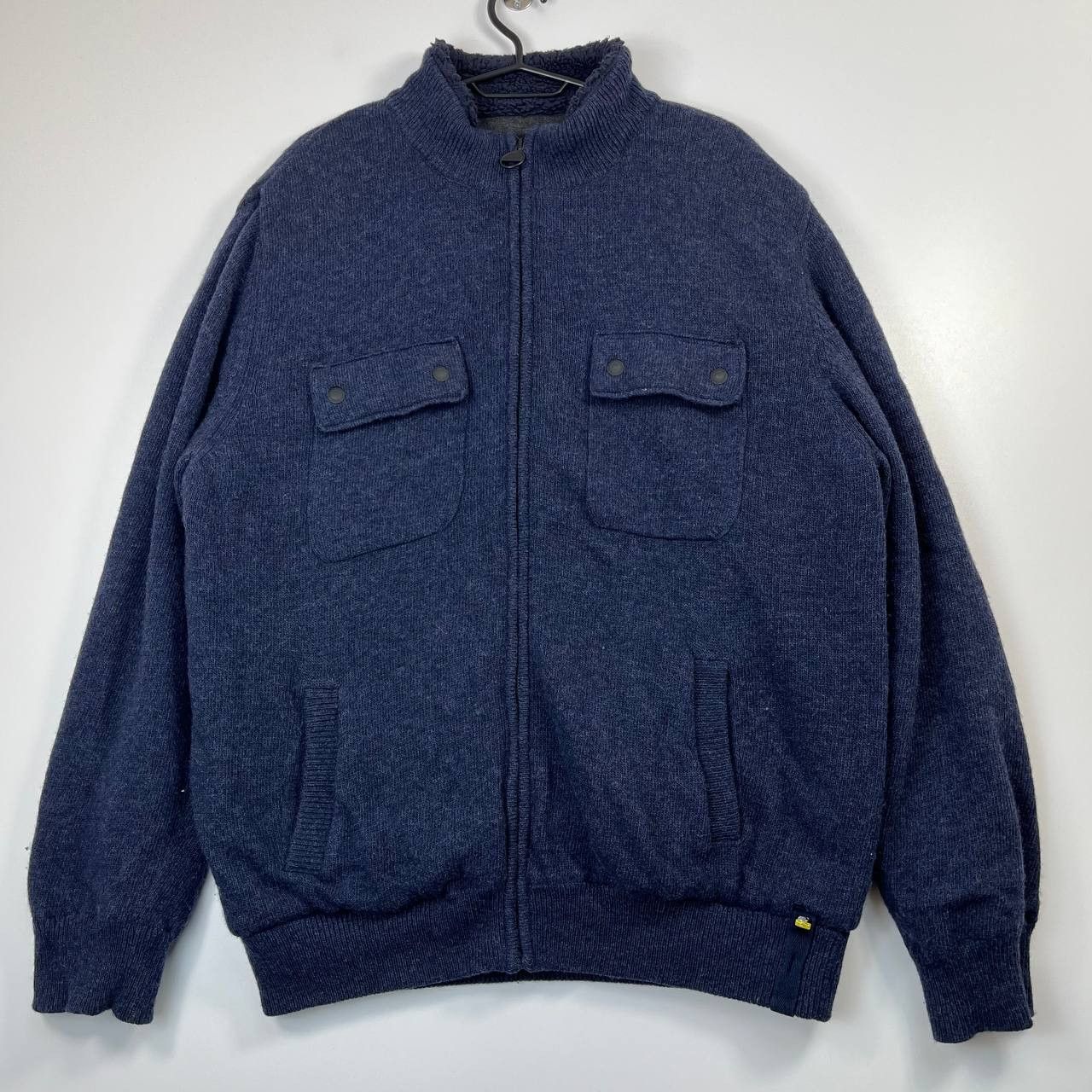 Barbour Barbour International Wool Zip Jacket Navy Motorcycle XL Size US XL / EU 56 / 4 - 1 Thumbnail