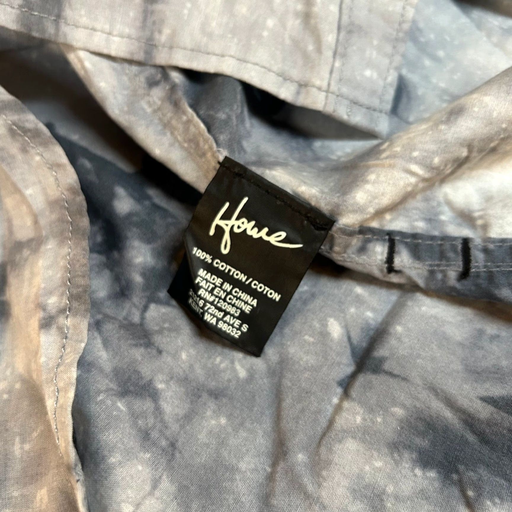 Vintage HOWE Shirt Tie Dye Gray Short Sleeve Button-Up Mens Large Size US L / EU 52-54 / 3 - 4 Thumbnail