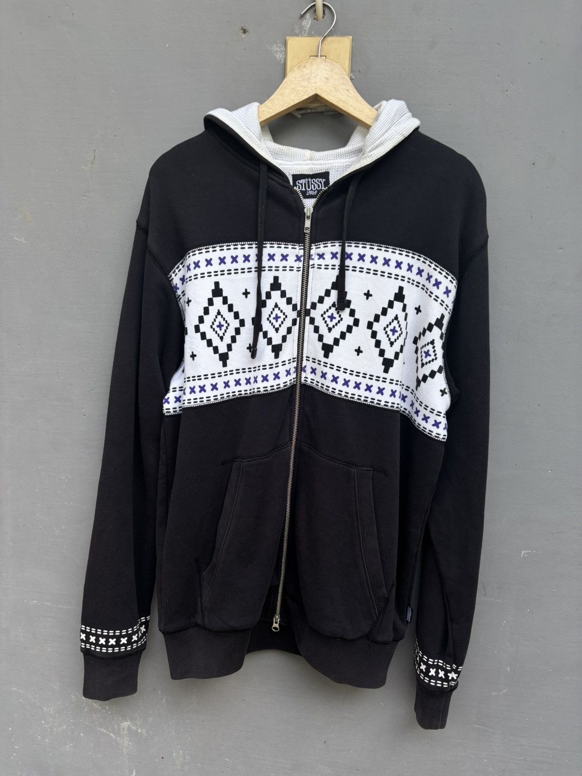 Stussy 90s stussy navajo thermal ziphoodie Size US L / EU 52-54 / 3 - 1 Thumbnail