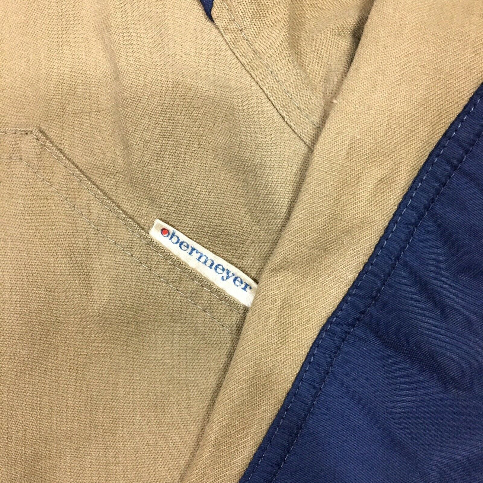 Obermeyer Vtg Obermeyer Brown Canvas Blue Nylon SAFARI Style Parka Size US M / EU 48-50 / 2 - 5 Thumbnail