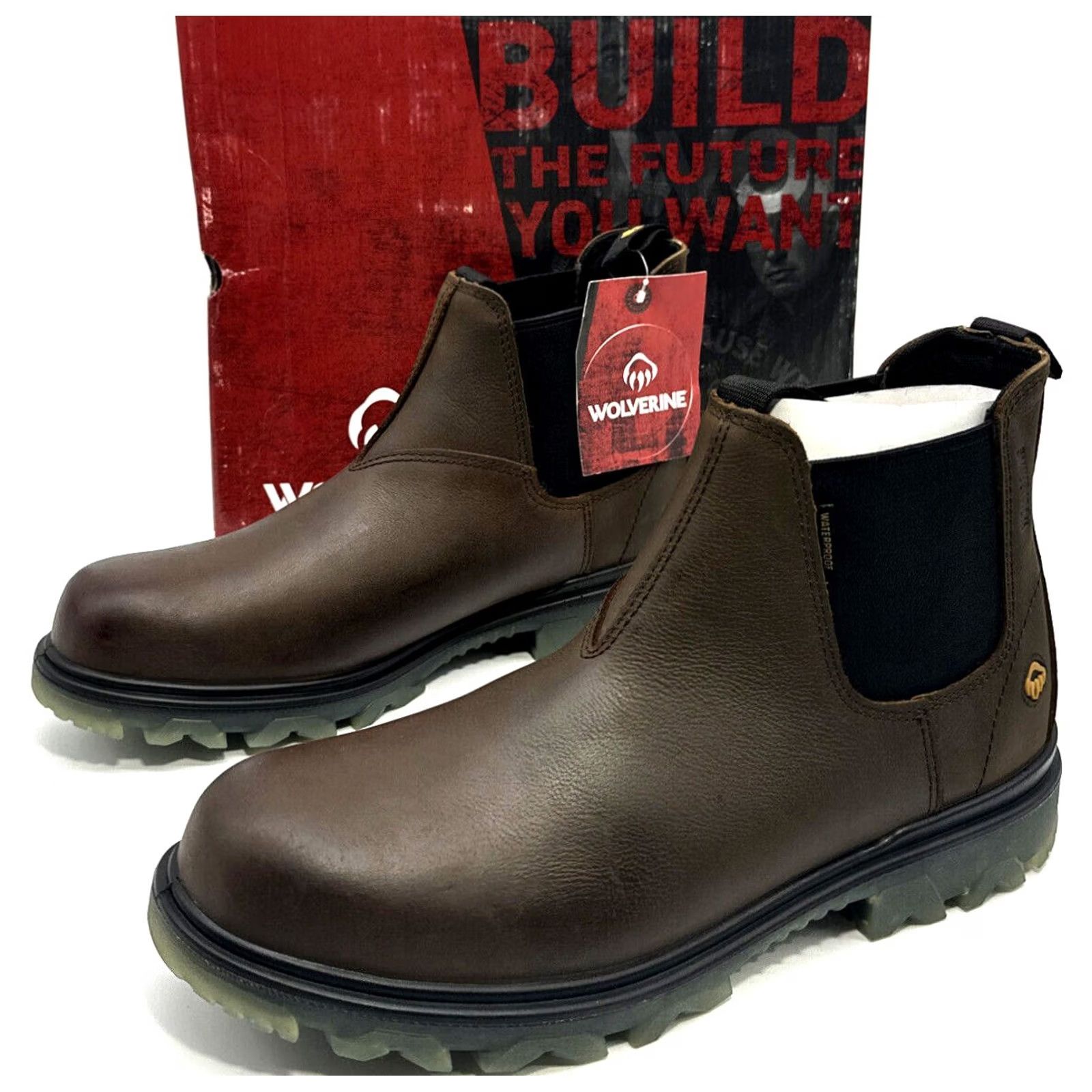 Vintage Wolverine I-90 Romeo Boot Mens Size 13 EW Leather Waterproof Work Boot Pull Up Mens Boots Leather Waterproof Size US 13 / EU 46 - 2 Thumbnail
