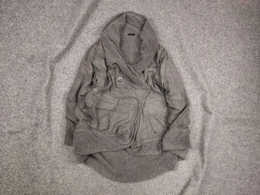 Other Grizas Design Garment Dyed Gray Oversized Jacket Silk Wool Size M / US 6-8 / IT 42-44 - 1 Thumbnail