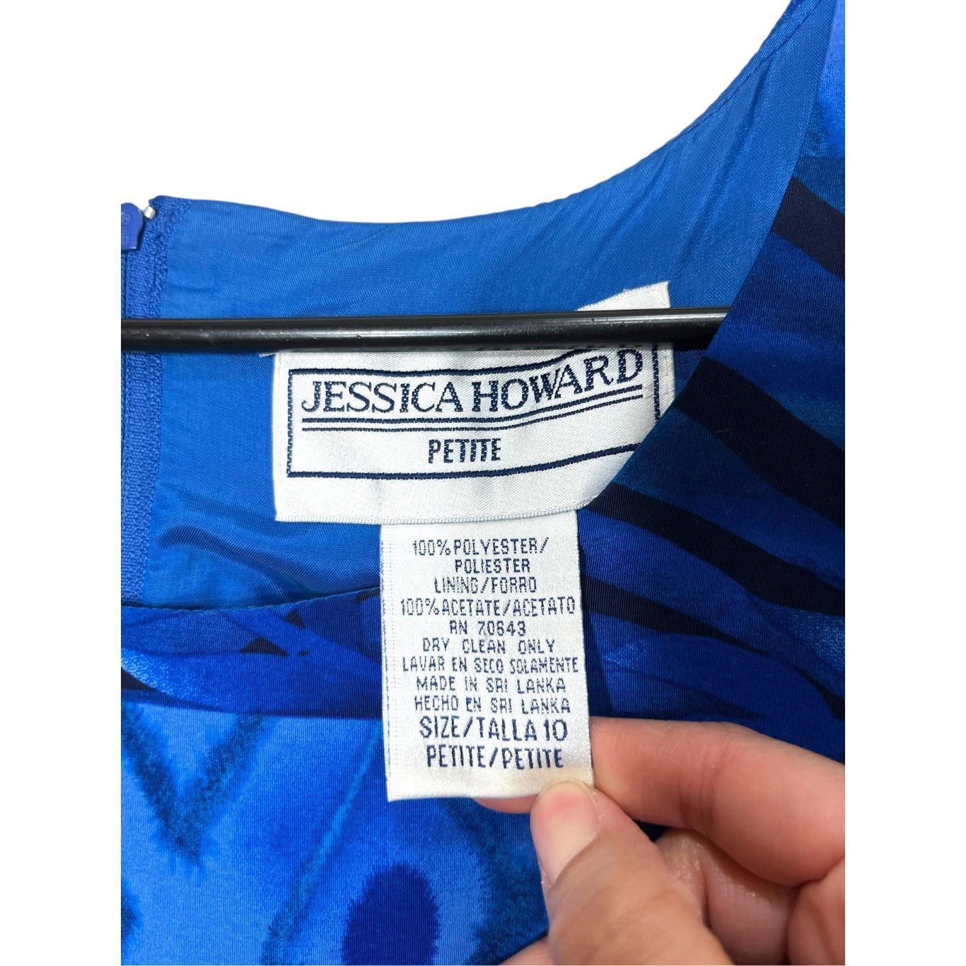 Other Vintage Jessica Howard Blue Sleeveless Scoop Neck Knee Lengt Size L / US 10 / IT 46 - 4 Thumbnail