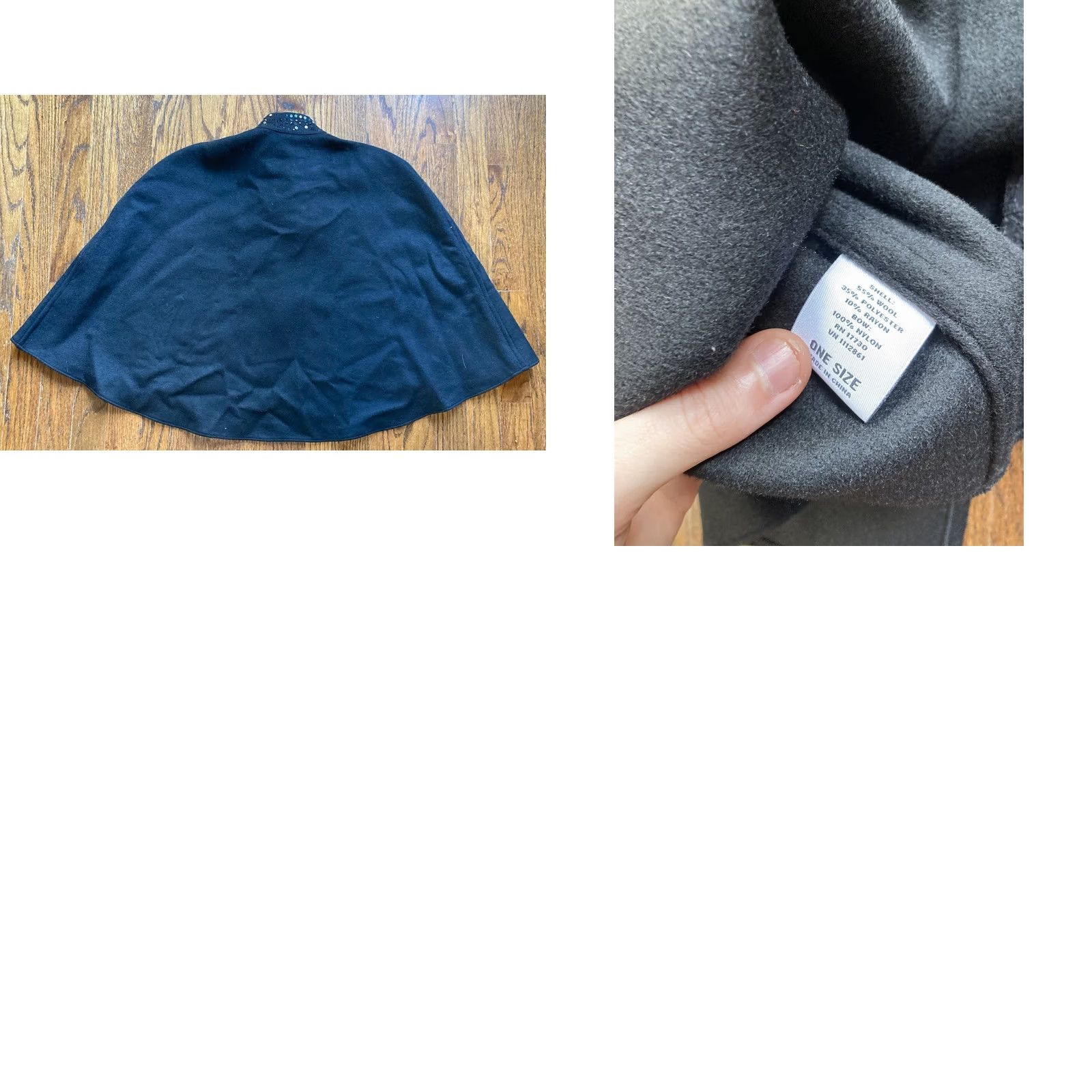Prabal Gurung NWT Prabal Gurung Cape Wool Black Bow Sequin One Size Womens Size ONE SIZE - 8 Thumbnail