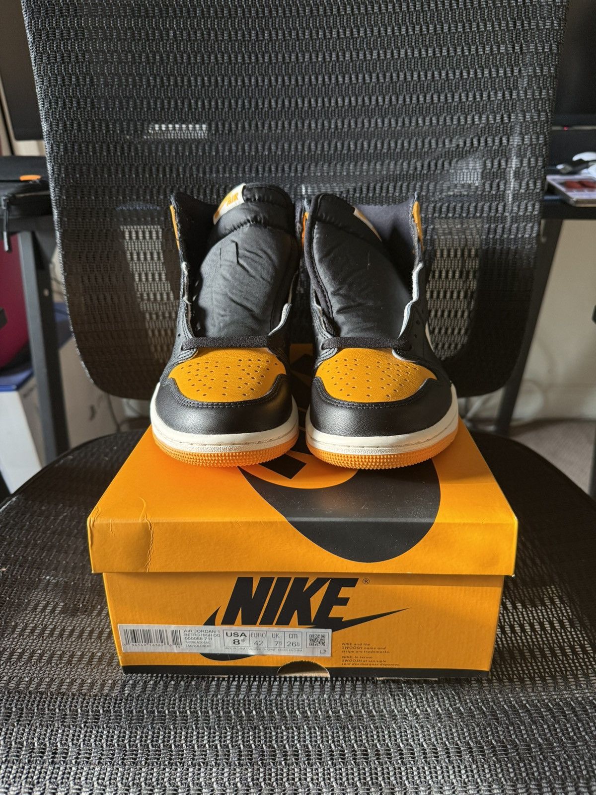 Nike Jordan 1 Yellow Toe Size US 8 / EU 41 - 5 Thumbnail