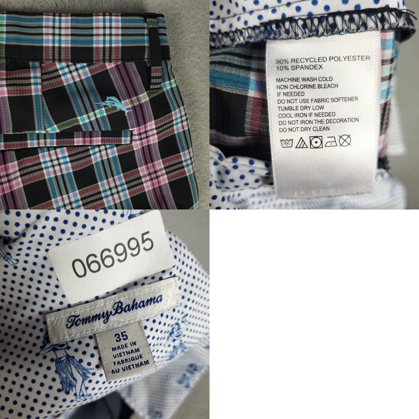 Tommy Bahama Tommy Bahama Shorts Mens 35 Plaid Black Polyester Chino Flat Front Casual Flat Front Chino Mens 35 Tommy Bahama Shorts Black Plaid Casual Asian?? Size US 35 - 8 Thumbnail
