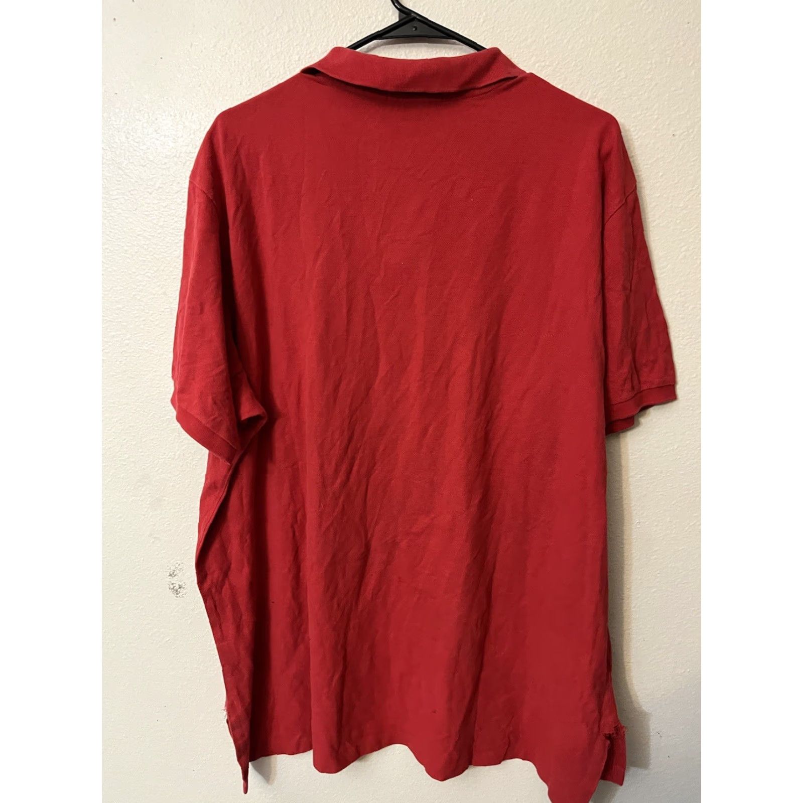 Polo Ralph Lauren VINTAGE POLO Ralph Lauren Mens S/S Custom Fit Polo Red W/ Logo Sz 2XL Size US XXL / EU 58 / 5 - 3 Thumbnail