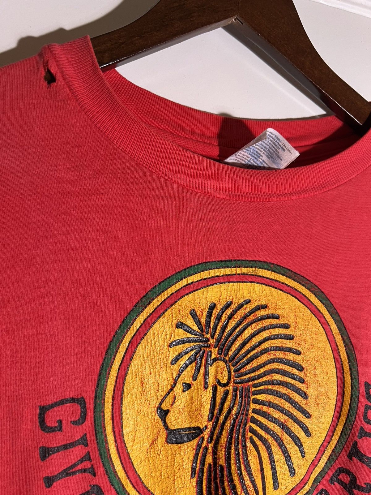Vintage 90’s VTG Vintage Give Thanks & Praise Rasta Lion Retro Shirt Size US XL / EU 56 / 4 - 8 Thumbnail