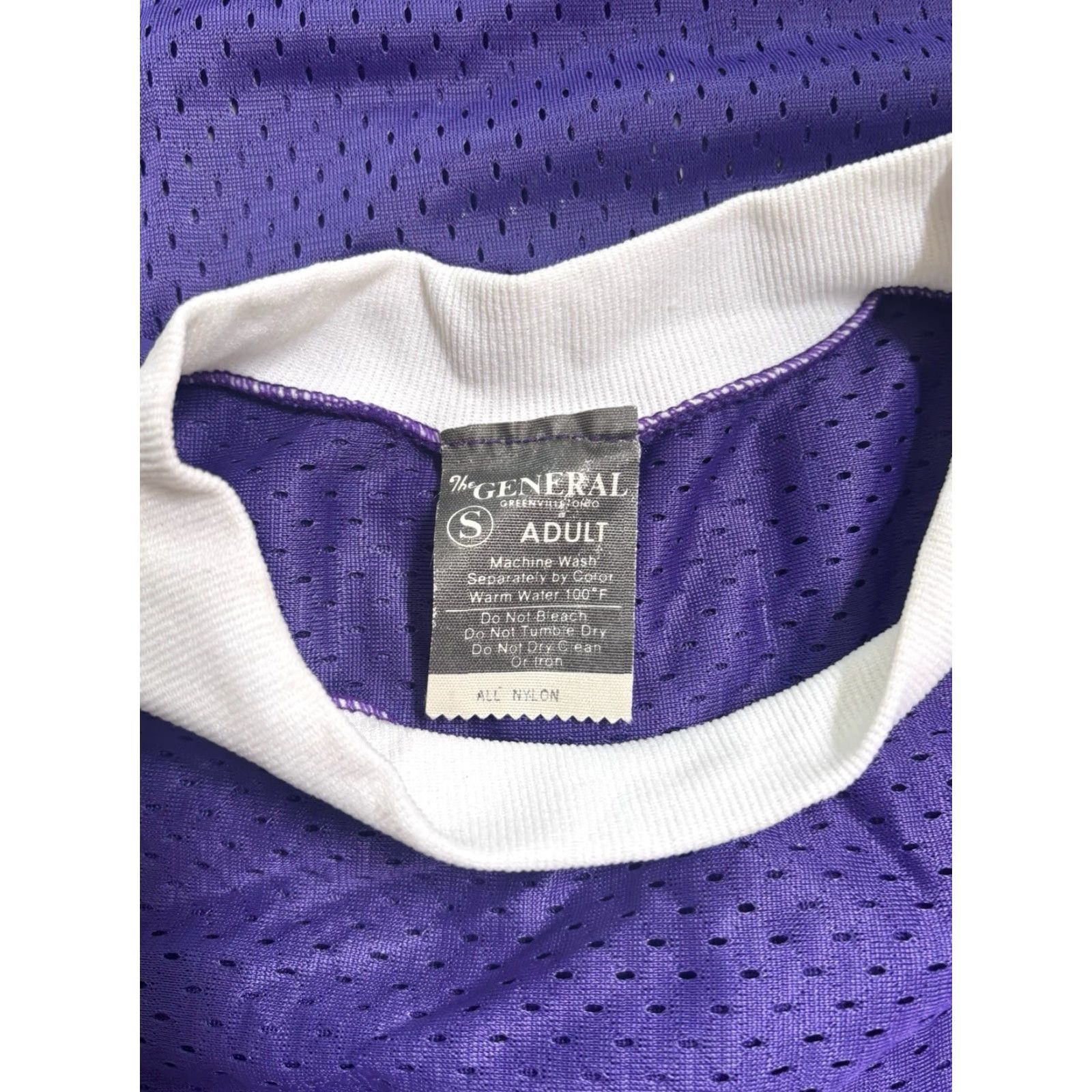 Vintage VINTAGE The General Jersey Shirt Mens S Purple 1980s 80s Deadstock NWOT USA Blue? (Note: Original had purple and white; nylon fabric) Size US S / EU 44-46 / 1 - 5 Thumbnail