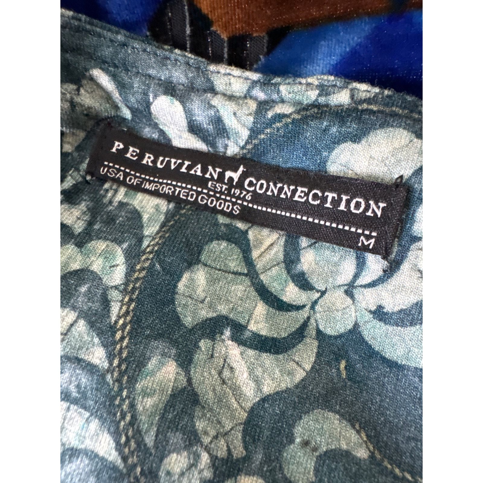 Other PERUVIAN CONNECTION Sant'Elia Jersey Dress Blue Green Medium Size M / US 6-8 / IT 42-44 - 7 Thumbnail