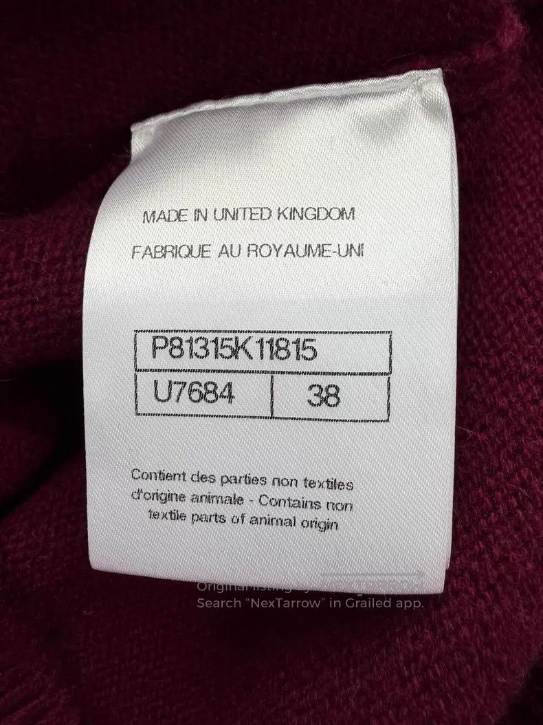 Chanel Chanel Burgundy white fake two-piece cashmere knitwear Size XS / US 0-2 / IT 36-38 - 5 Thumbnail