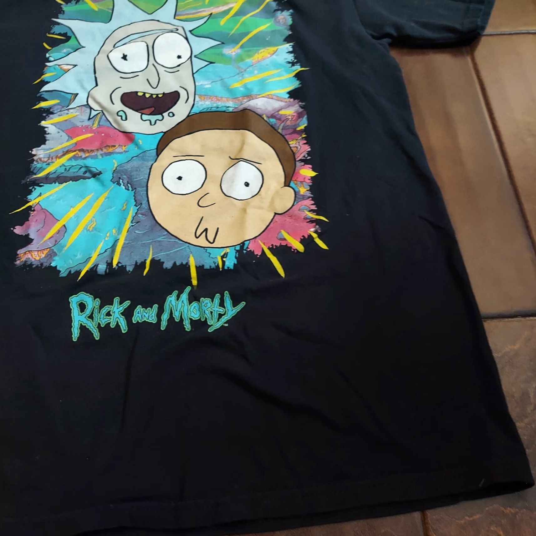 Vintage Rick and Morty Shirt Mens Small Black Graphic Tee Cartoon Trippy Short Sleeve Adult Swim Tee Size US S / EU 44-46 / 1 - 6 Thumbnail