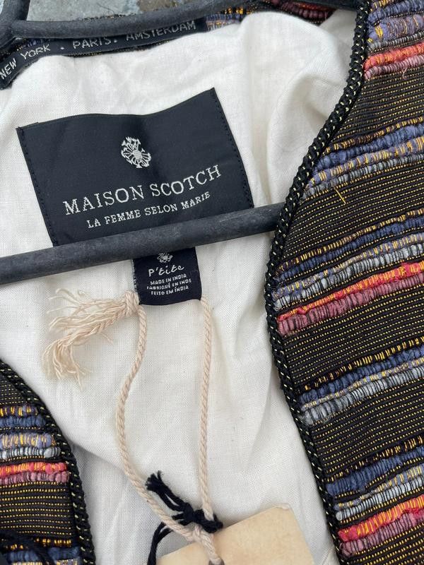 Maison Scotch × Scotch & Soda Maison Scotch Knit Multicolor Cocktail Blazer Size M / US 6-8 / IT 42-44 - 4 Thumbnail