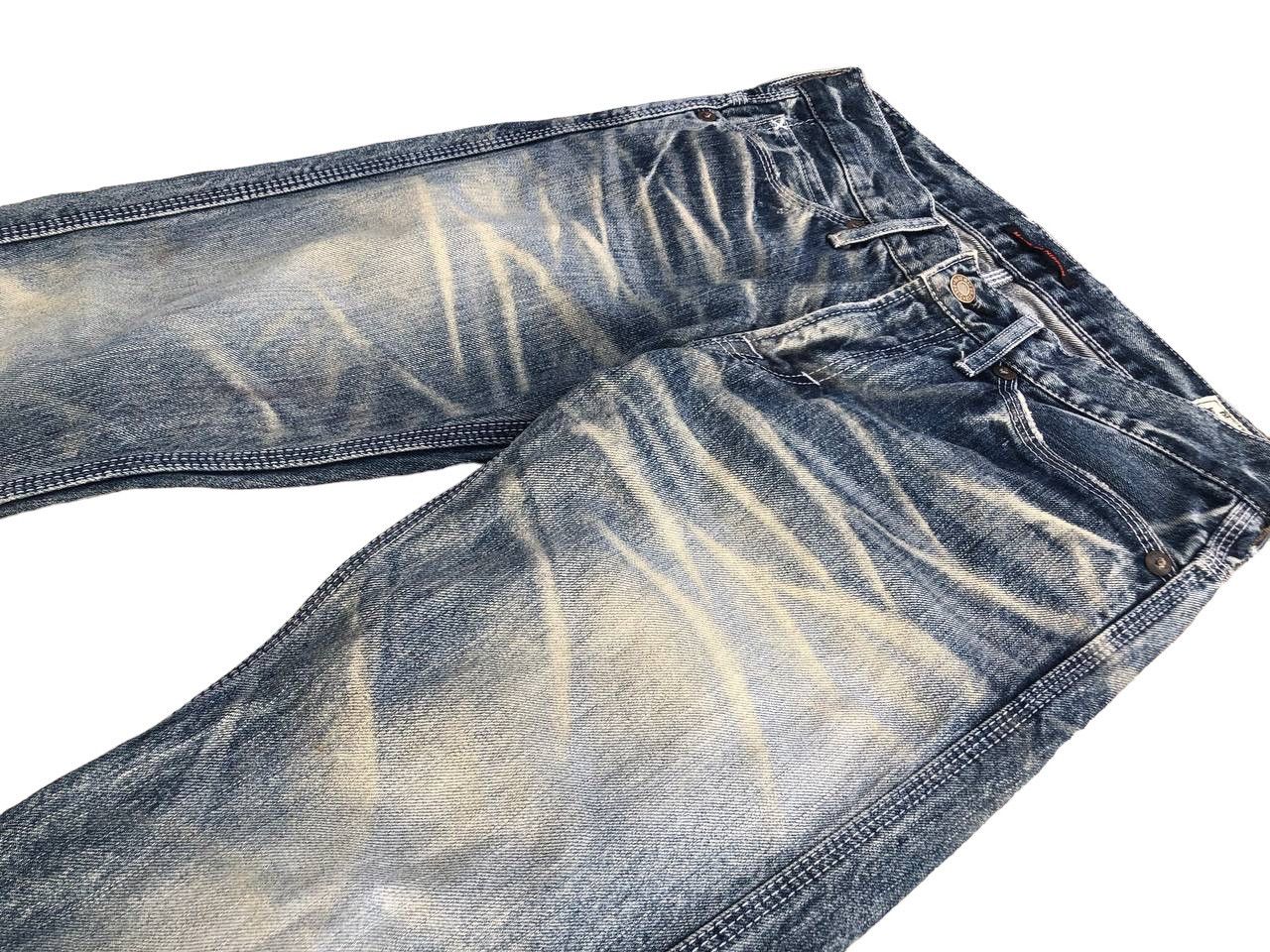 Japanese Brand FLARE BLUE WAY DISTRESSED DENIM MADE IN NIPPON Size US 30 / EU 46 - 5 Thumbnail