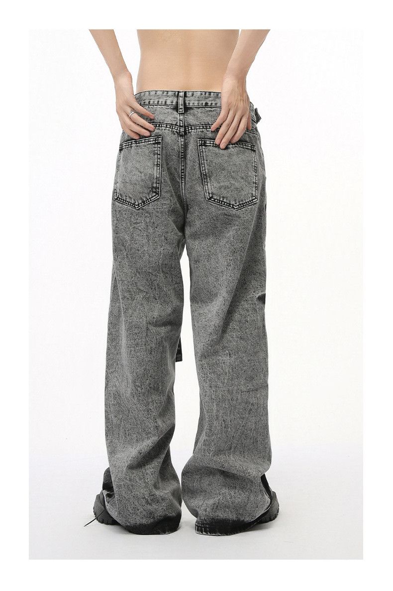 Japanese Brand American high-street lace-up silhouette color-blocked jeans Size US 32 / EU 48 - 5 Thumbnail