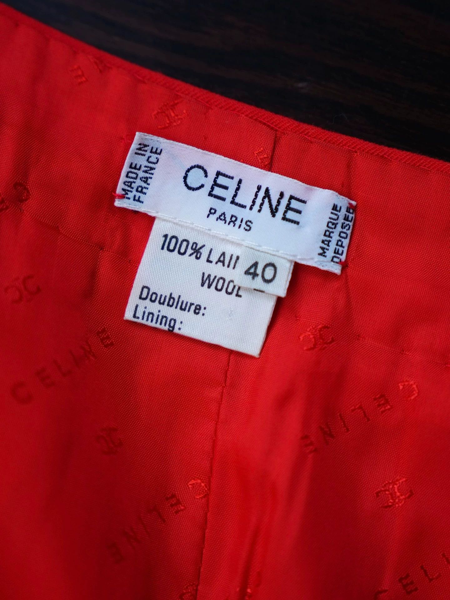 Celine Celine Vintage Red Pleated Wool M Skirt Size 27" / US 4 / IT 40 - 3 Thumbnail