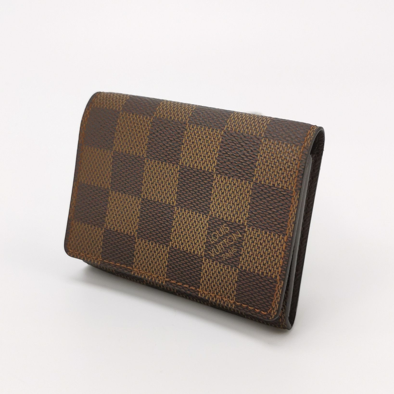 Louis Vuitton (LV) Cowhide Checkerboard Flap Card Holder -y