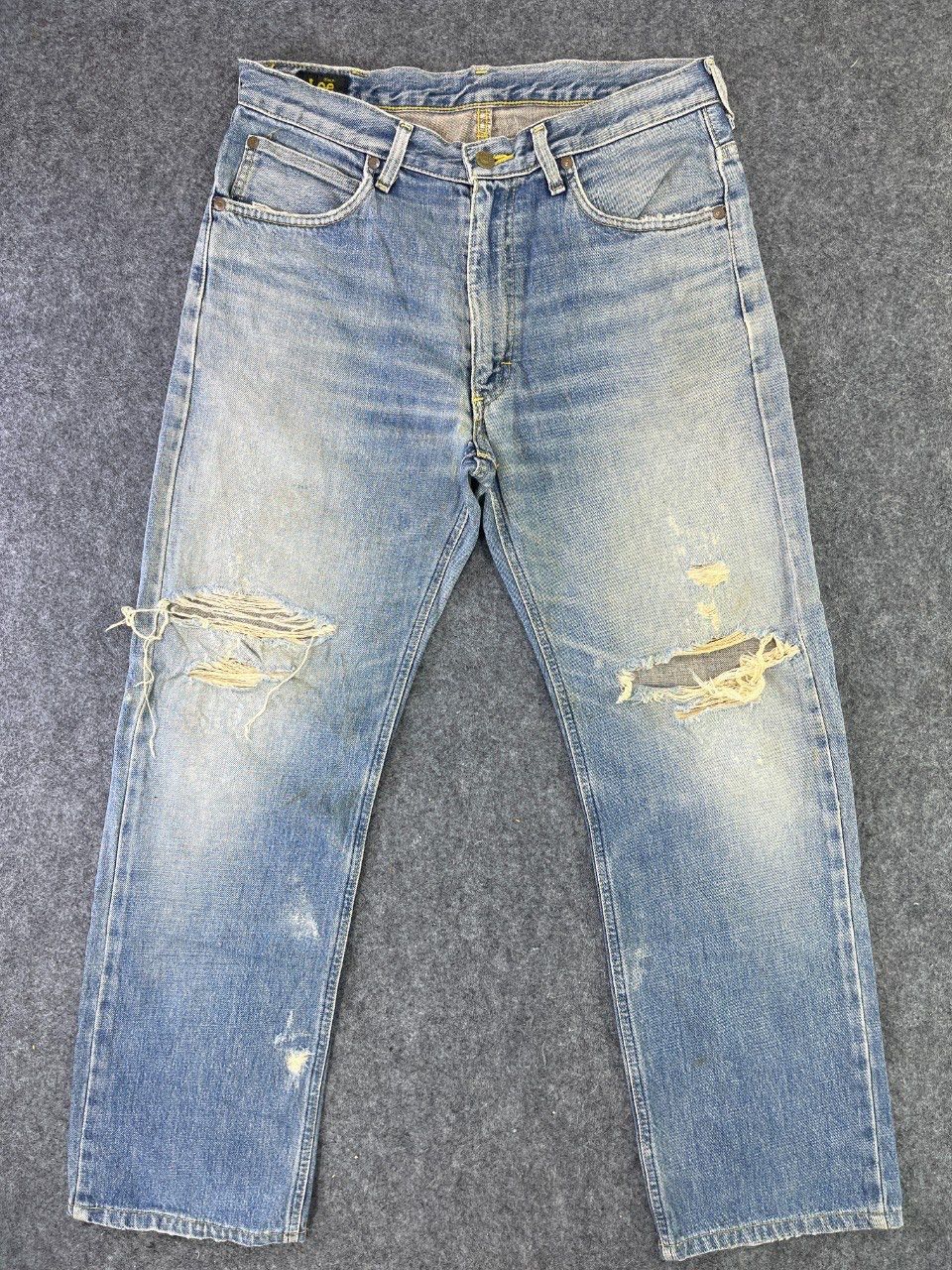 Lee Lee Rider Distressed Jeans J797 Size US 32 / EU 48 - 1 Thumbnail