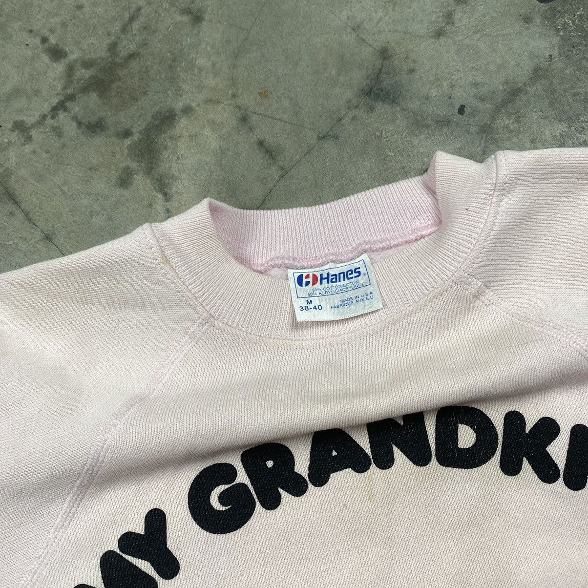 Hanes × Vintage Rare 80s Grandkids Bear Graphic Art Crewneck Size US S / EU 44-46 / 1 - 6 Thumbnail