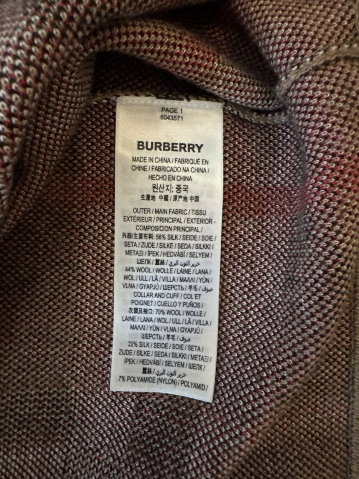 Burberry Burberry checkered wool shirt Size US S / EU 44-46 / 1 - 5 Thumbnail