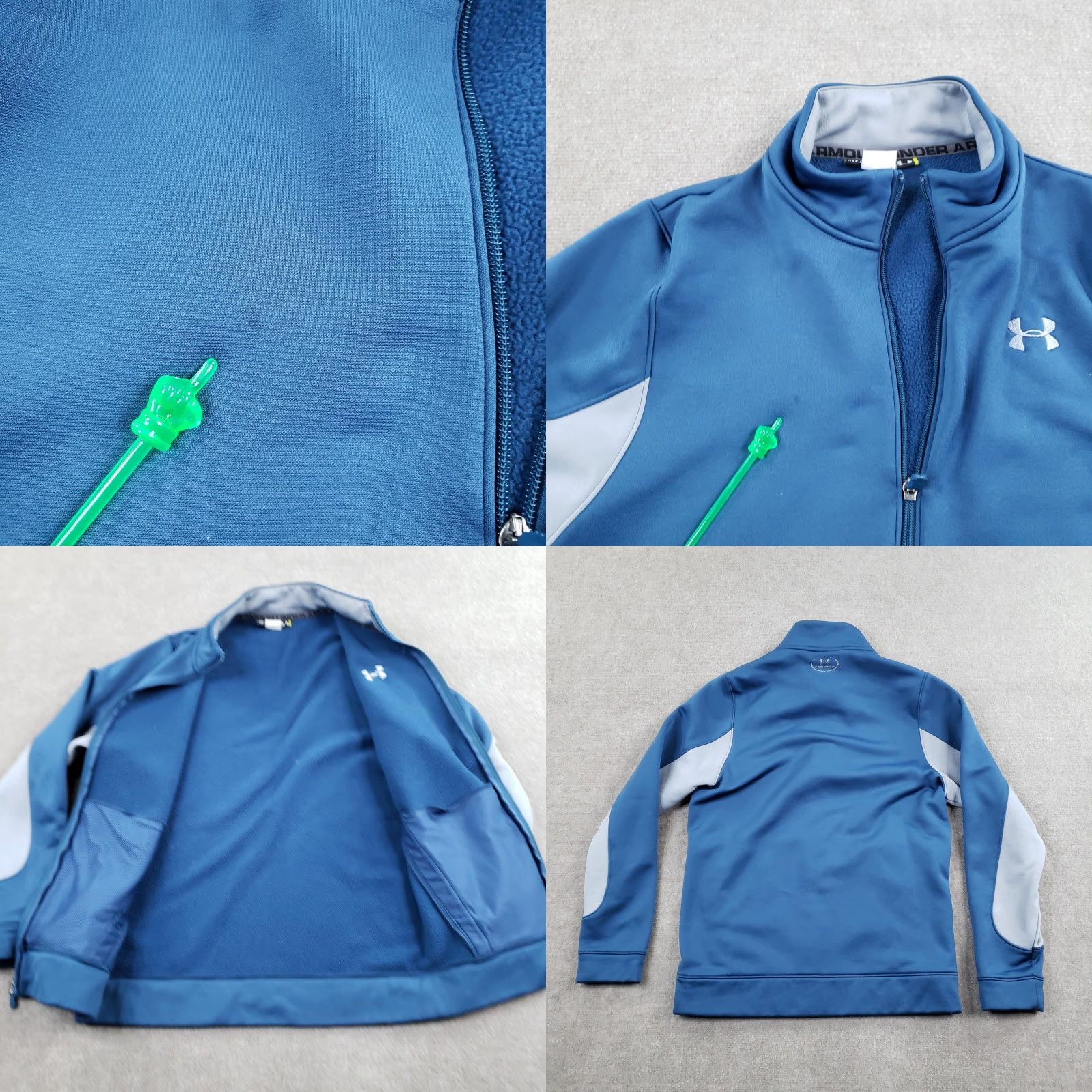 Under Armour Under Armour Jacket Mens Small Blue Gray Full Zip Fleece Lined Athletic Training Size US S / EU 44-46 / 1 - 8 Thumbnail