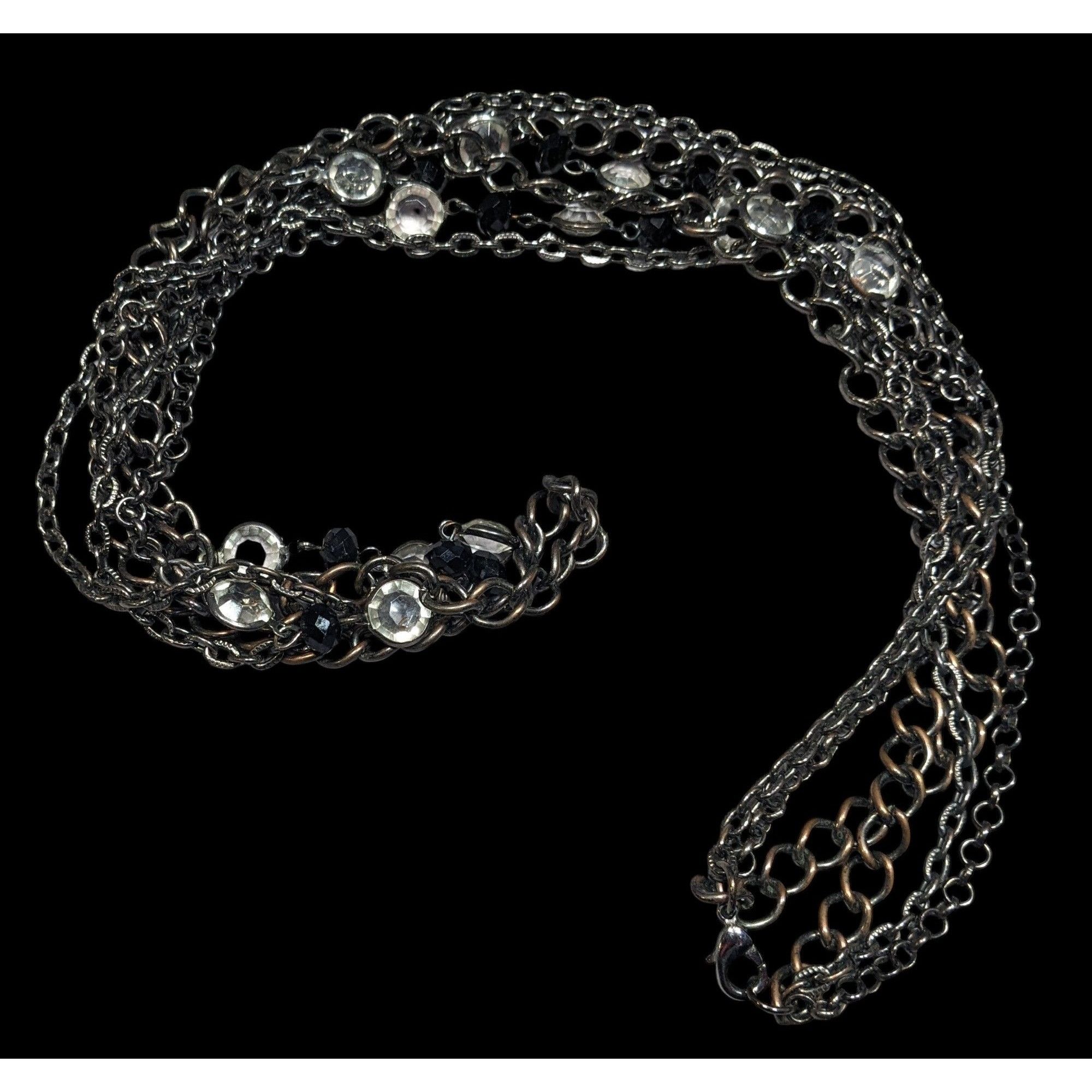 Other Glam Goth Multilayer Gemmed Chain Necklace Size ONE SIZE - 1 Thumbnail