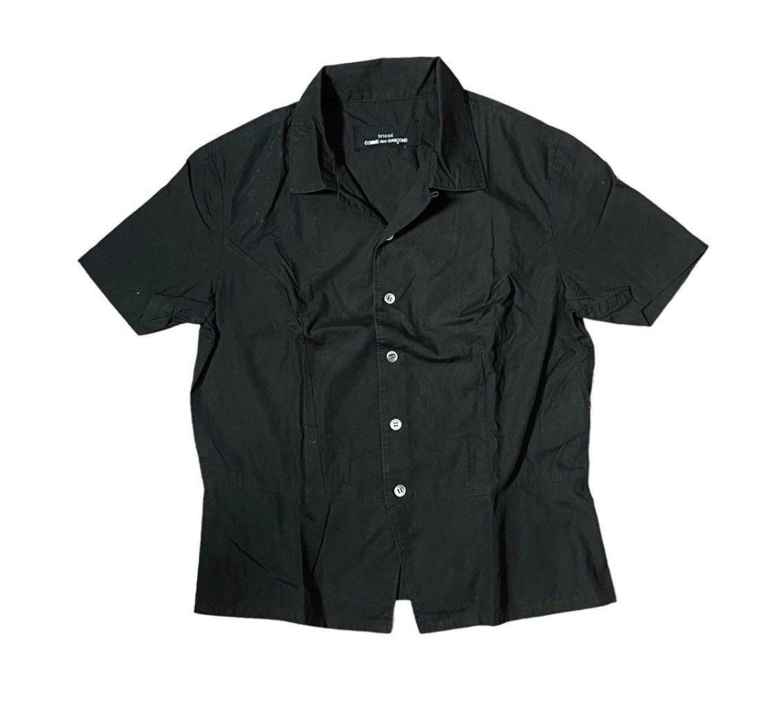 Comme des Garcons Vintage tricot cdg black pleated camp shirt Size US S / EU 44-46 / 1 - 1 Thumbnail