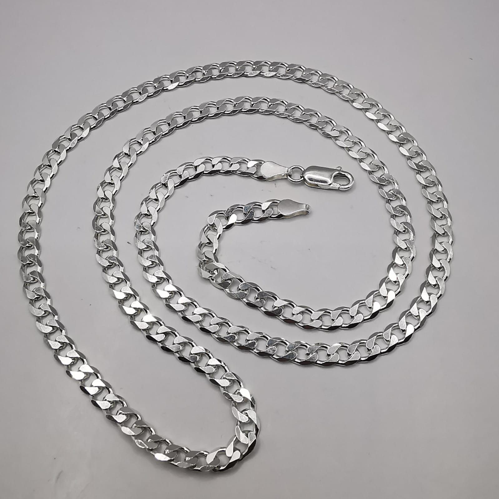 Sterling Silver Vintage Chain,925 Sterling Silver,Signed ,Handmade 17,69g Size ONE SIZE - 5 Thumbnail