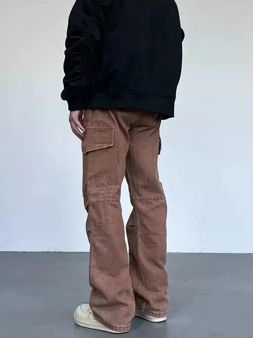 Jean faded flared paint cargo pants Size US 32 / EU 48 - 2 Thumbnail