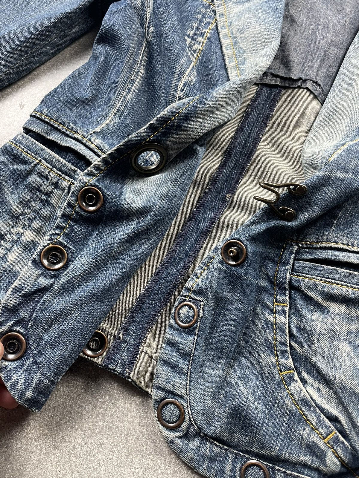 Miss Sixty Y2k Miss Sixty Luxury Vintage Denim Blazer Jacket Size M / US 6-8 / IT 42-44 - 8 Thumbnail