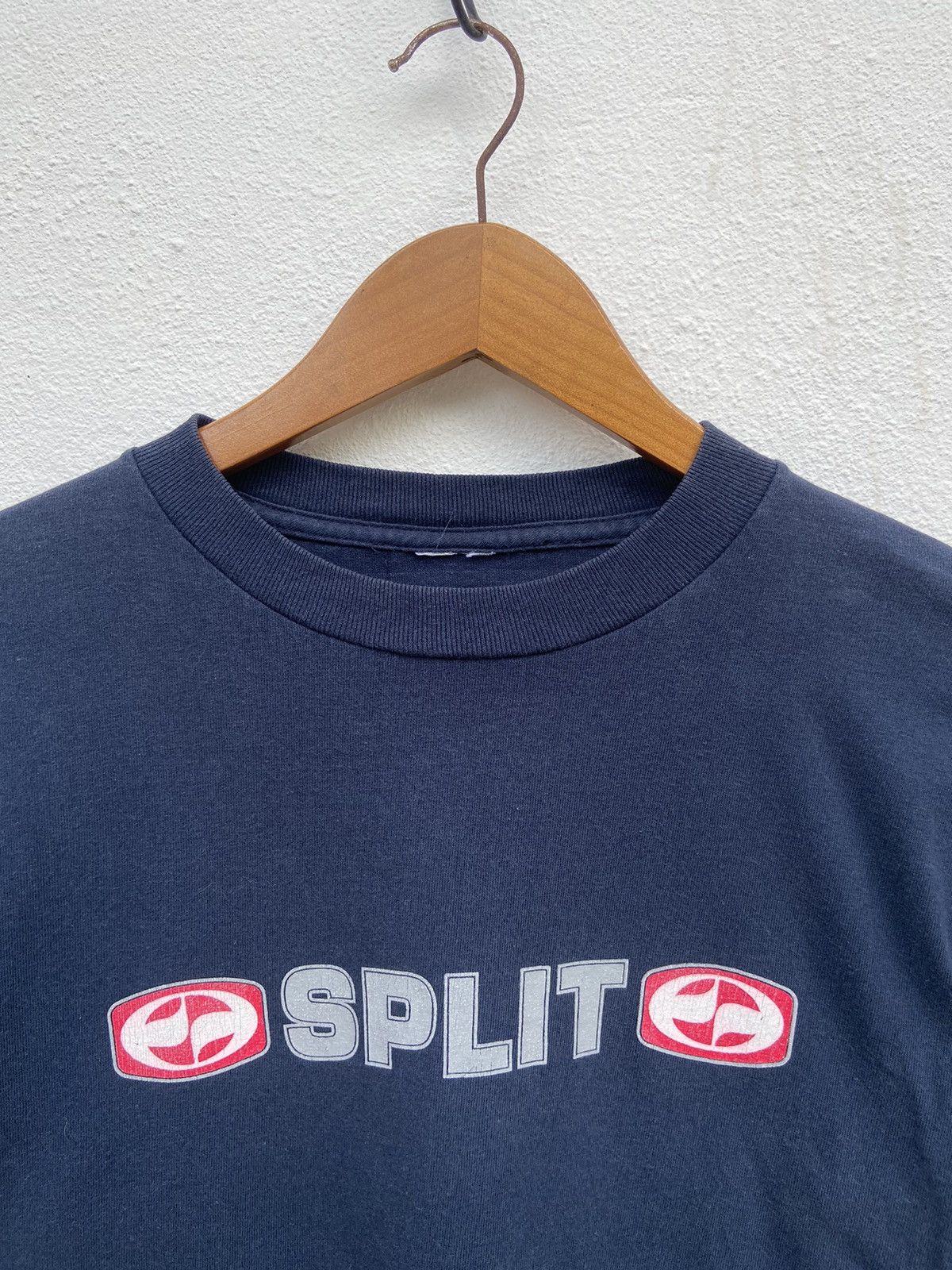 Split Vintage 90s Vintage SPLIT T shirt long sleeve streetwear Size US S / EU 44-46 / 1 - 2 Thumbnail