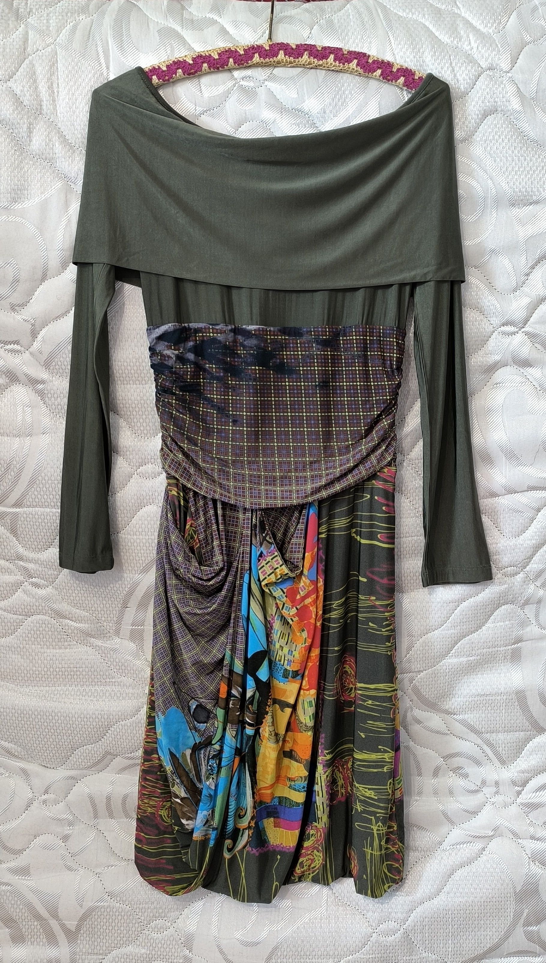 Other Save The Queen Off Shoulder Multicolor Short Dress Size S Size S / US 4 / IT 40 - 3 Thumbnail