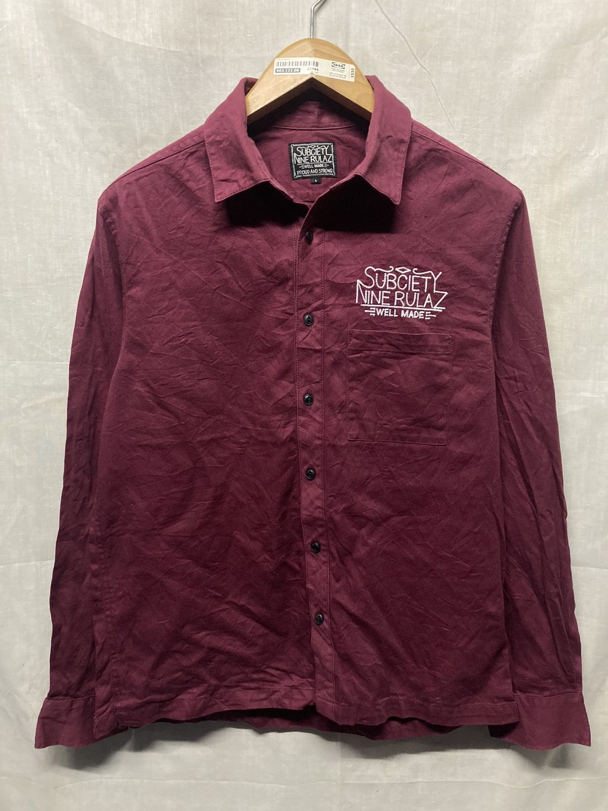Japanese Brand Subciety x Nine Rulaz Line Embroidered Shirts Size US L / EU 52-54 / 3 - 2 Thumbnail