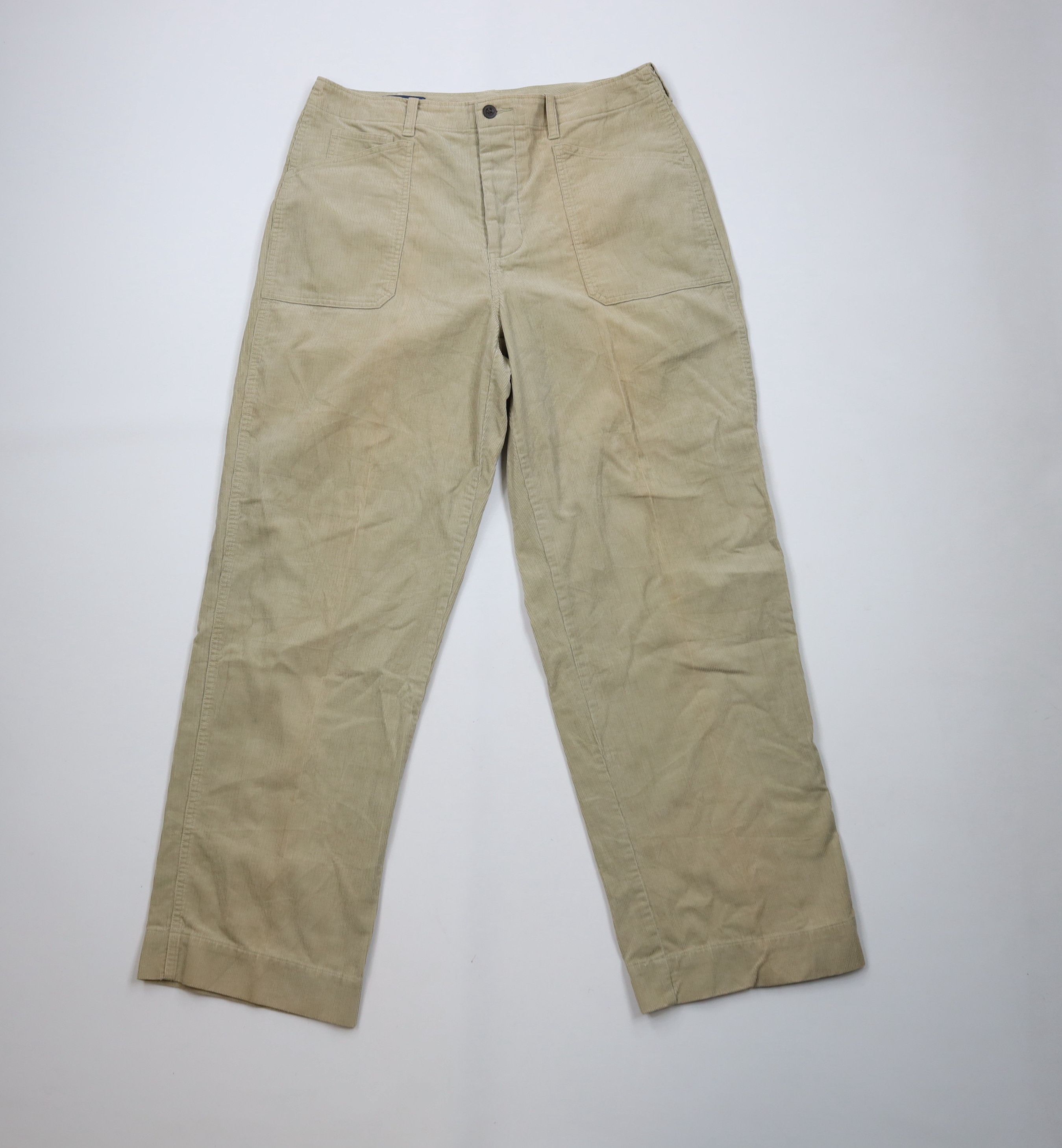 Polo Ralph Lauren × Vintage Vintage 90s Ralph Lauren Button Fly Wide Leg Corduroy Pants Size US 34 / EU 50 - 1 Thumbnail