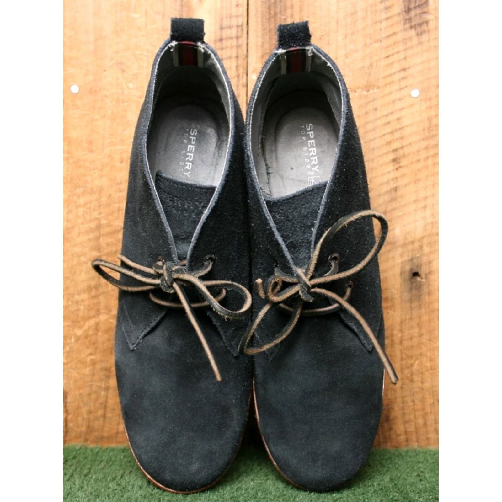 Sperry SPERRY Top-Sider Harlow Blue Suede Round Toe Lace Up Wedge Bootie Sz. 9M Womens Shoes Size US 9 / IT 39 - 5 Thumbnail