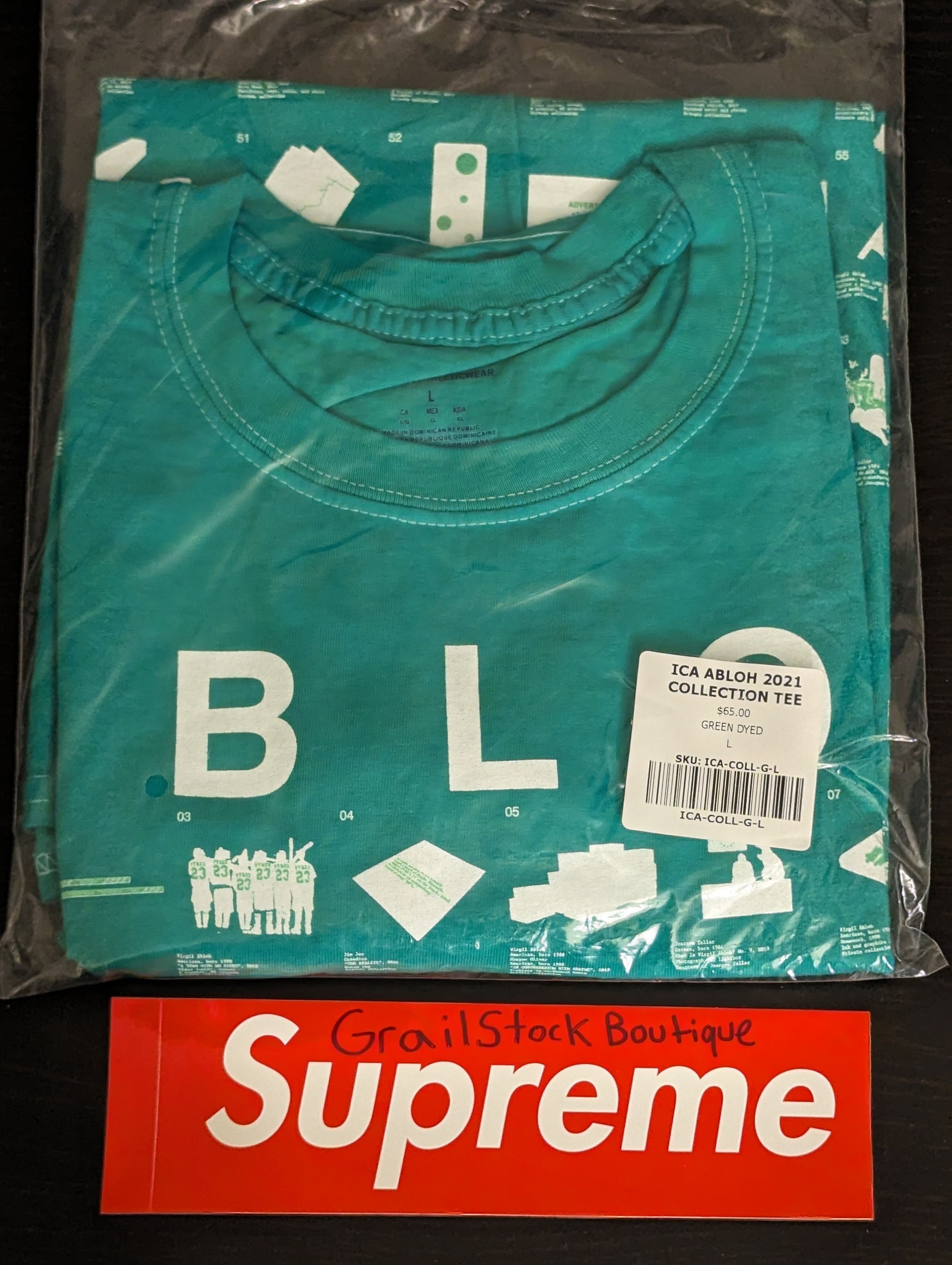 Virgil Abloh Virgil Abloh ICA Collection Tee | Green Size US L / EU 52-54 / 3 - 5 Thumbnail