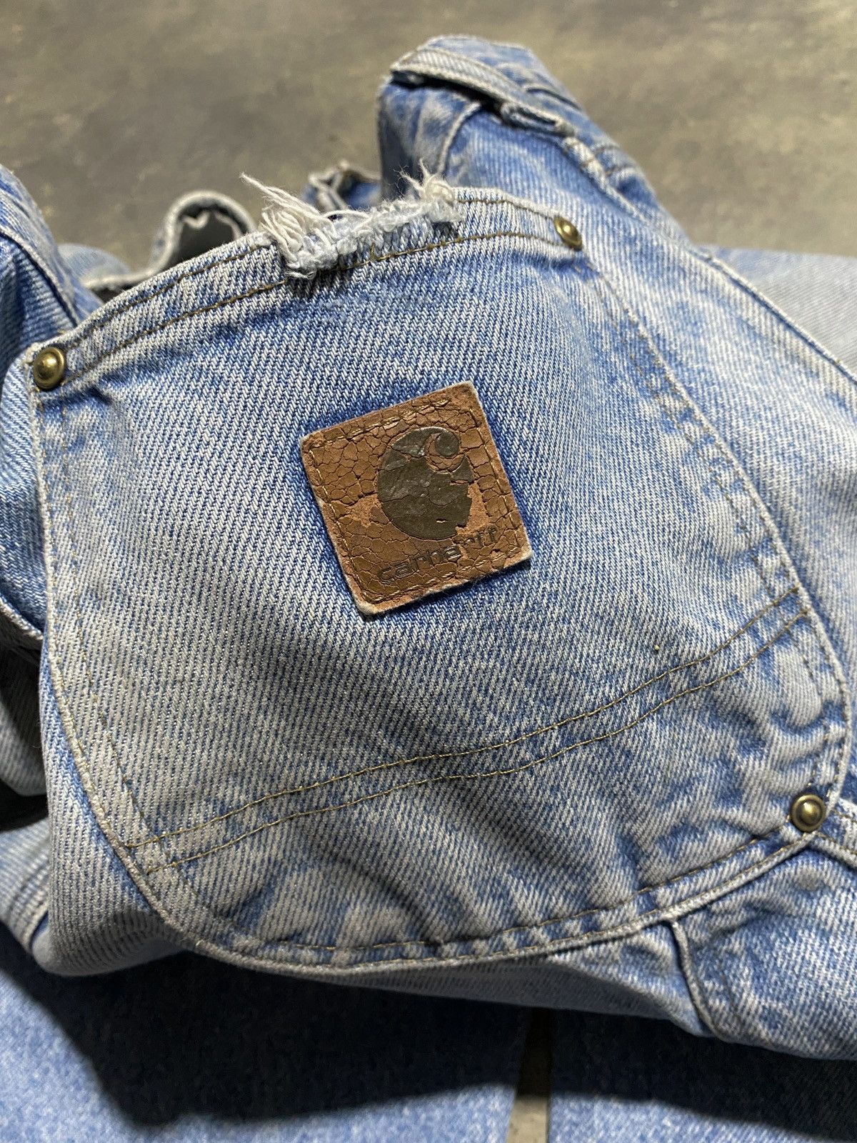 Carhartt Distressed Faded Vintage Carhartt Double Knee B73 DST Size US 30 / EU 46 - 8 Thumbnail