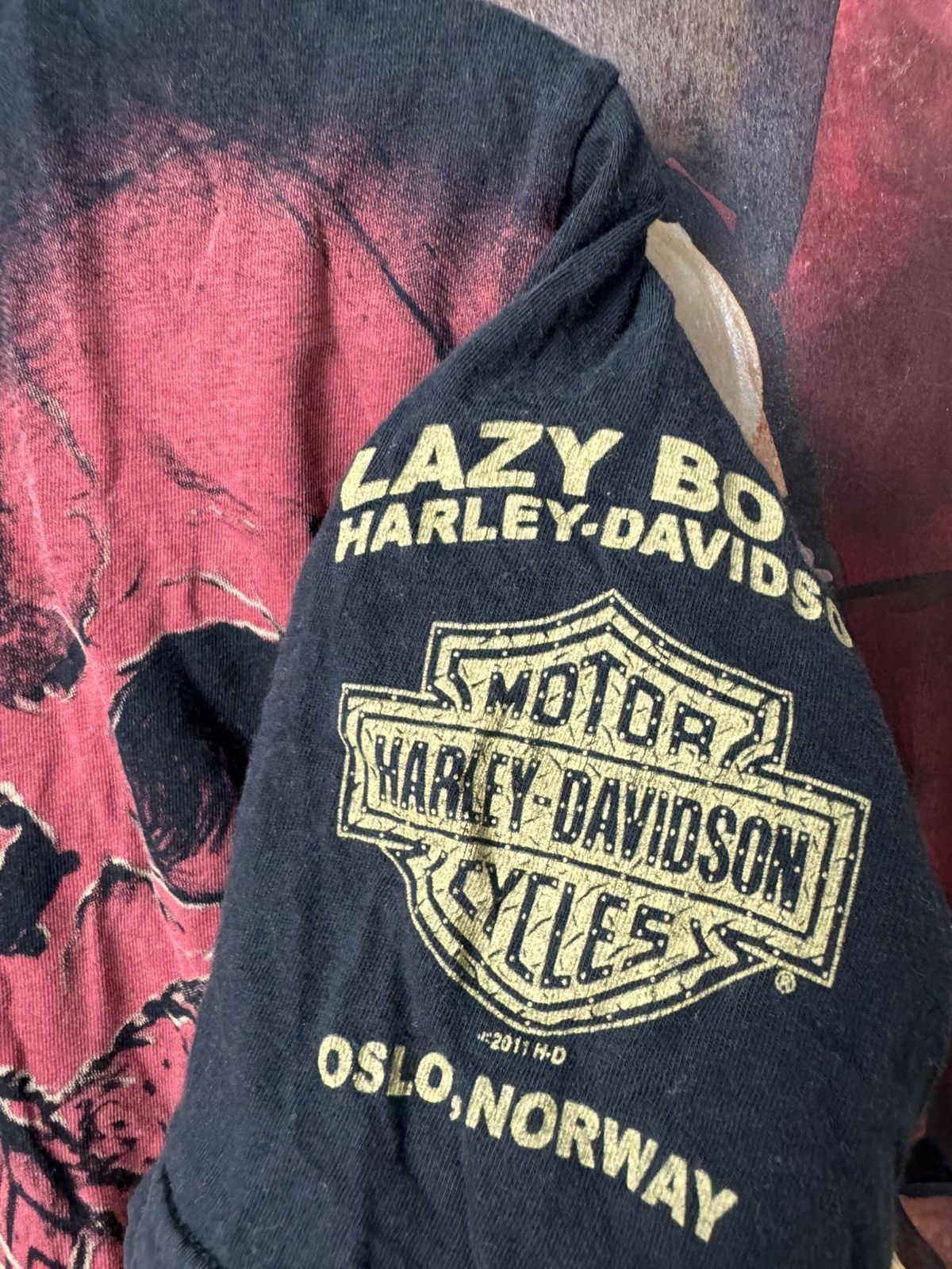 Harley Davidson Harley Davidson Vintage Tee Flame Fullprint Y2k License Hype Size US M / EU 48-50 / 2 - 3 Thumbnail